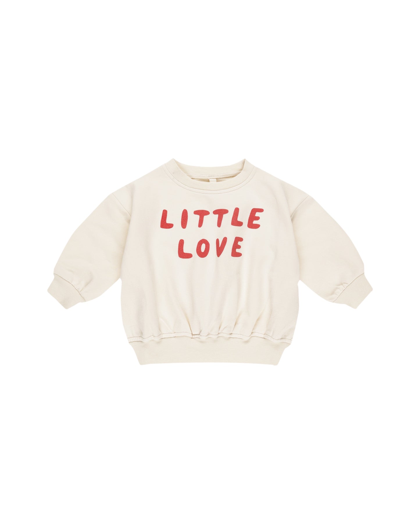 LITTLE LOVE RELAXED FLEECE SWEATSHIRT - NATURAL