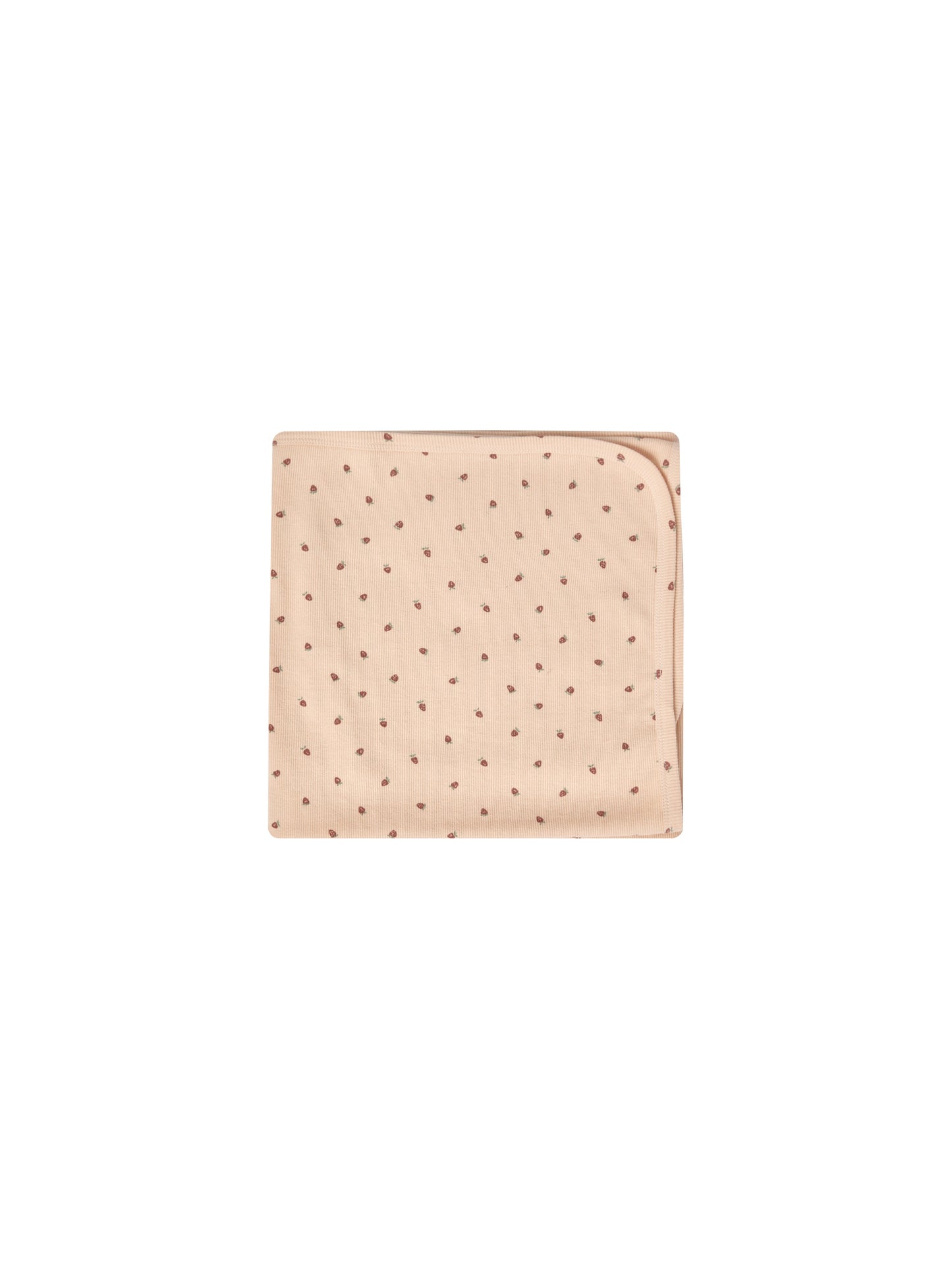 RIBBED BABY BLANKET - SHELL | STRAWBERRIES