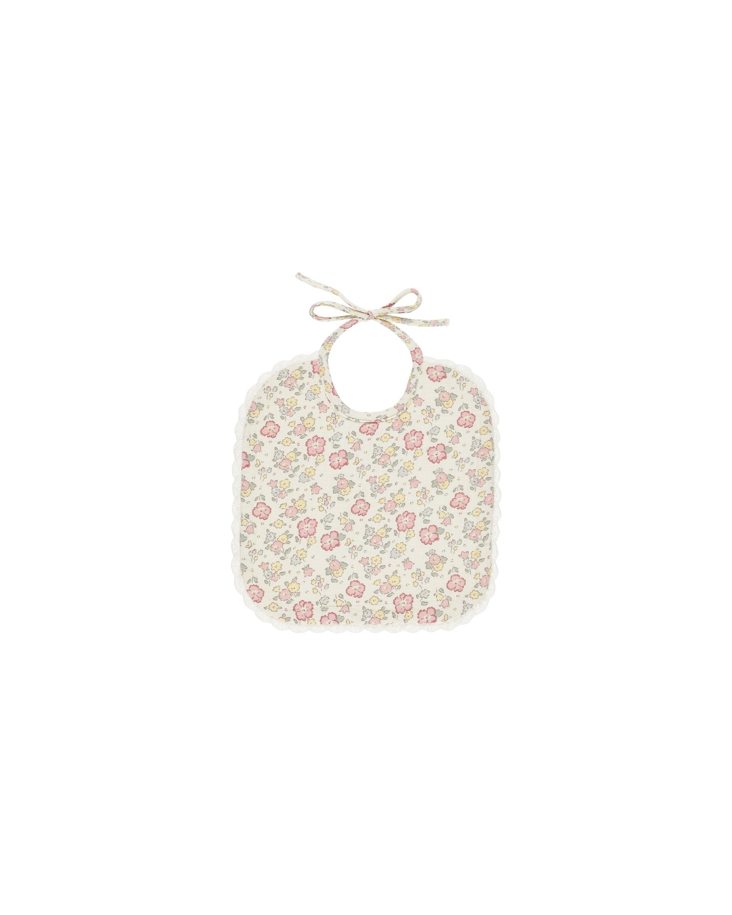 WOVEN TIE BIB - BLOOM | IVORY