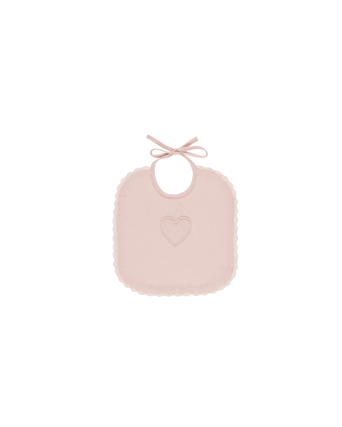 WOVEN TIE BIB - BUBBLEGUM