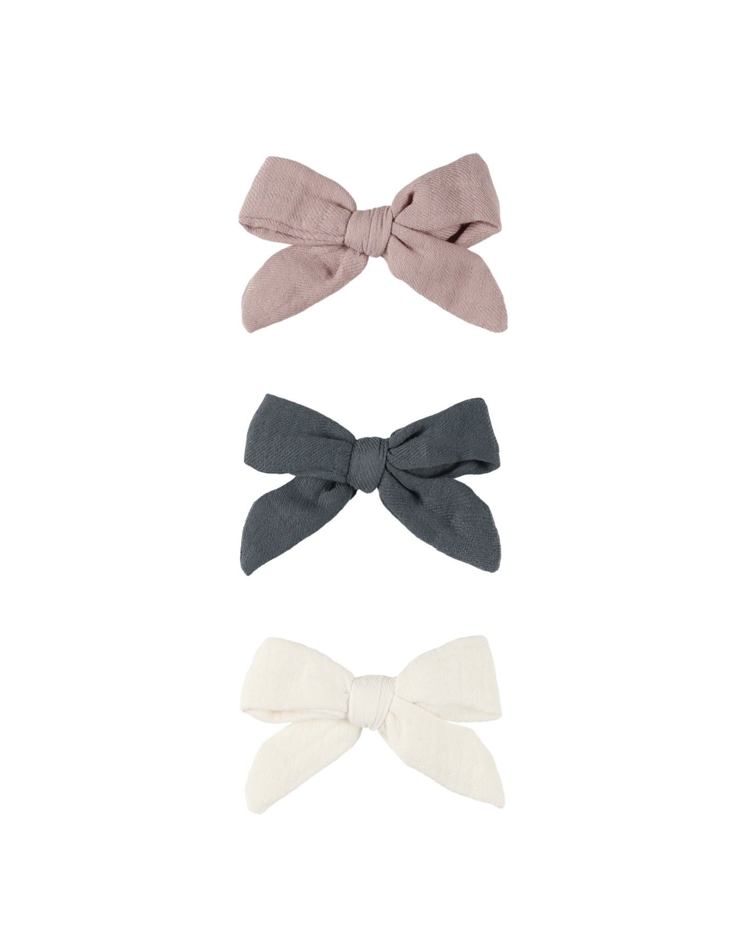 BOW CLIPa - SET OF 3 || INDIGO | MAUVE | IVORY