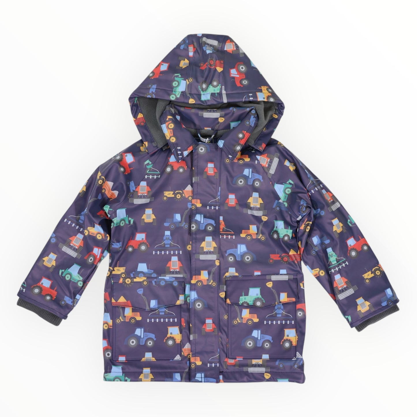 FARM MACHINE PRINT RAINCOAT - NAVY