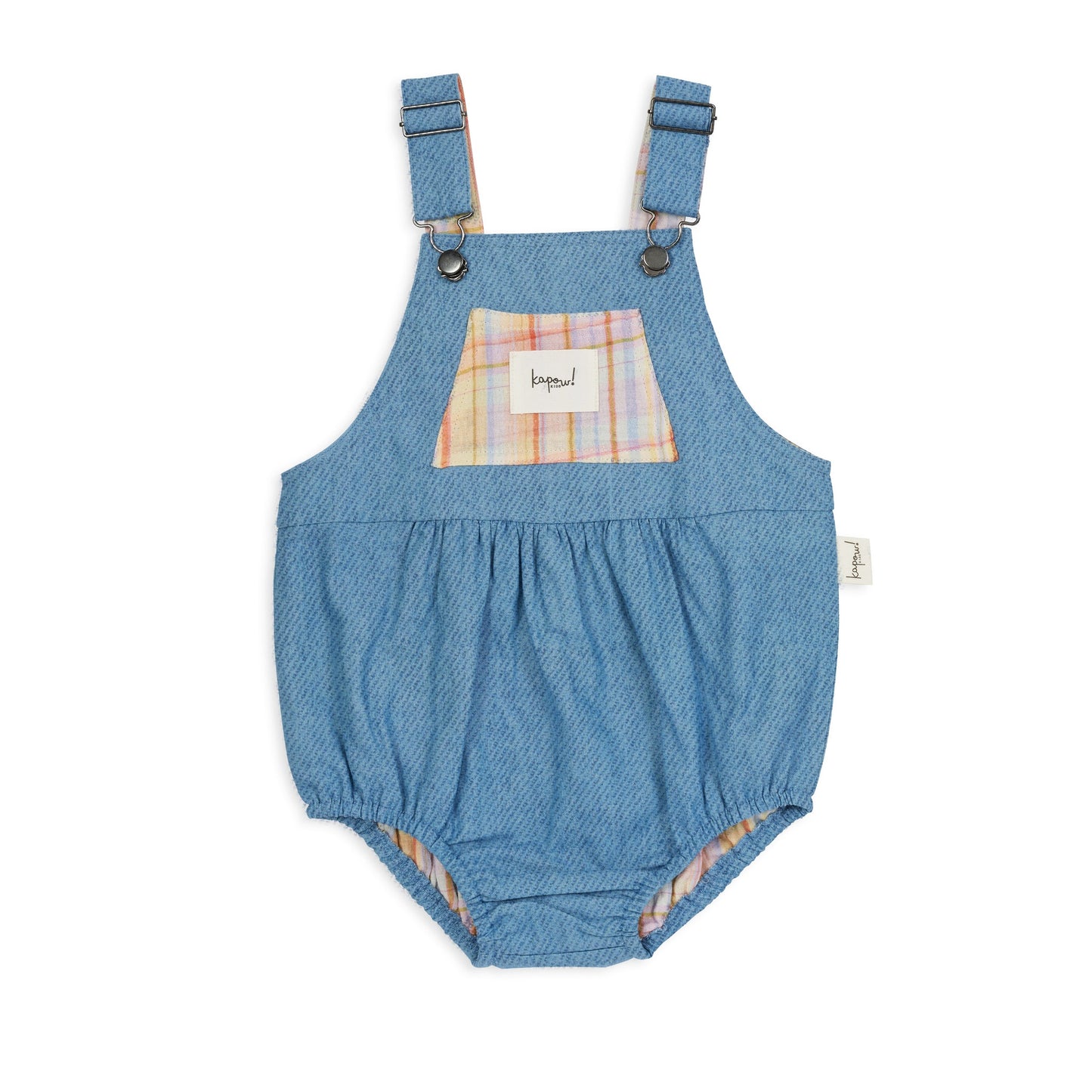 RAINBOW DENIM ROMPER