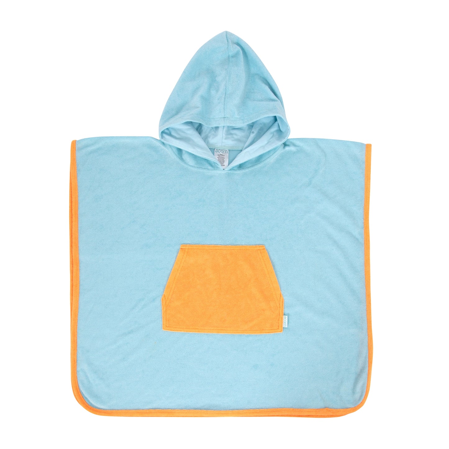 TERRY TOWELLING HOODED TOWEL - LIGHT BLUE