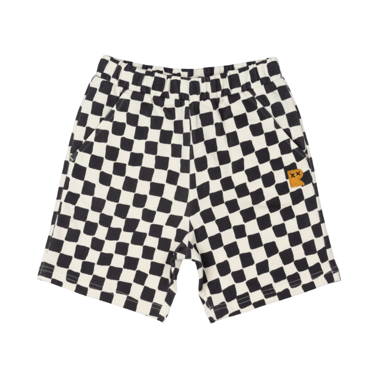 BLACK CHECKER SHORTS