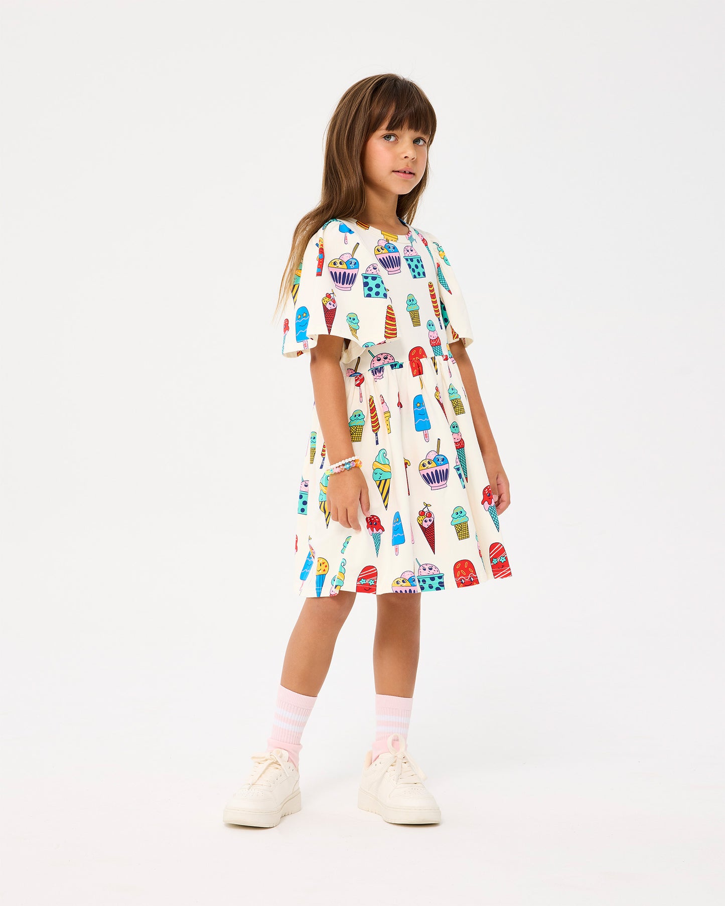 ICEPOPS HOLIDAY DRESS - CREAM