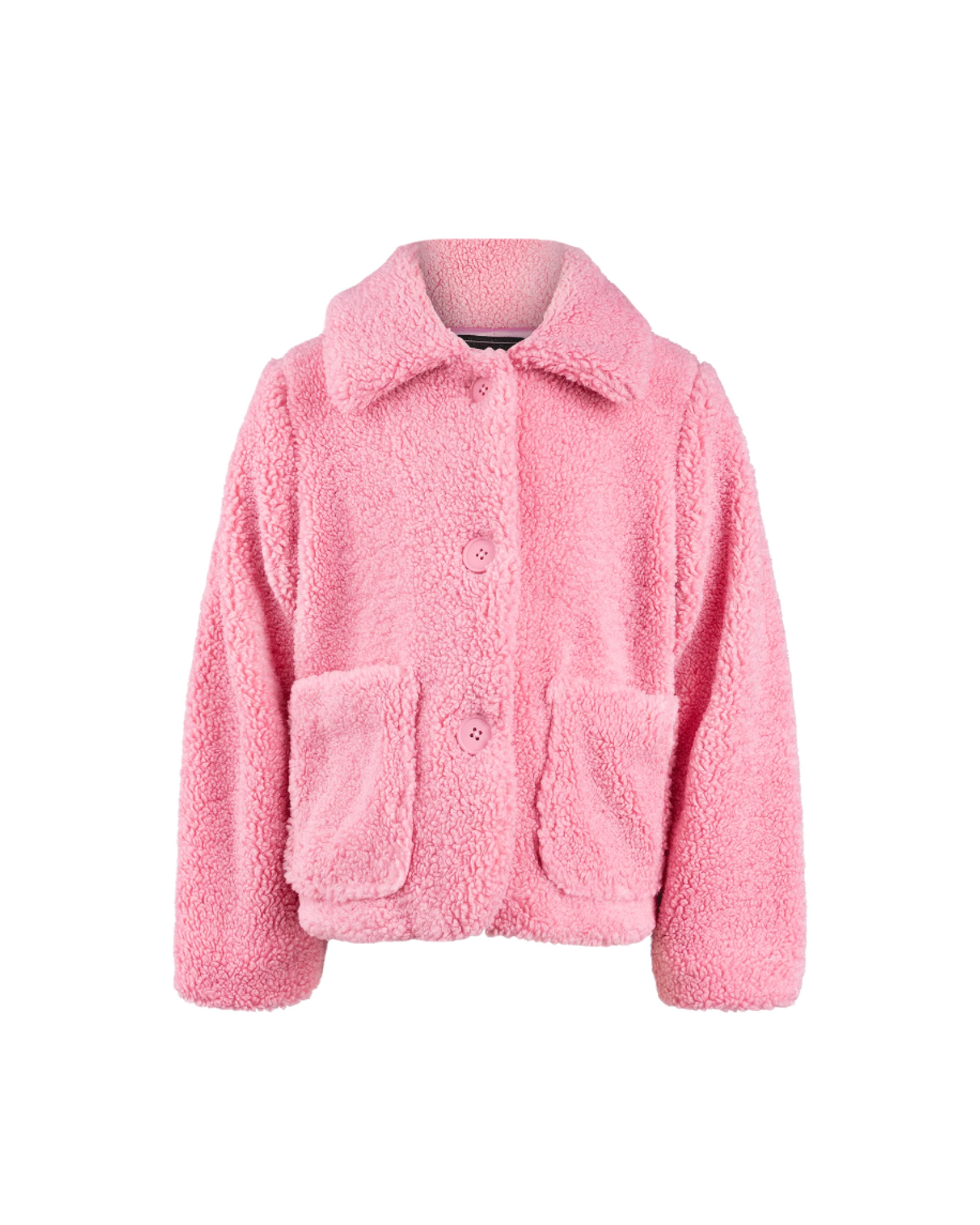 FAUX SHERPA JACKET - PINK