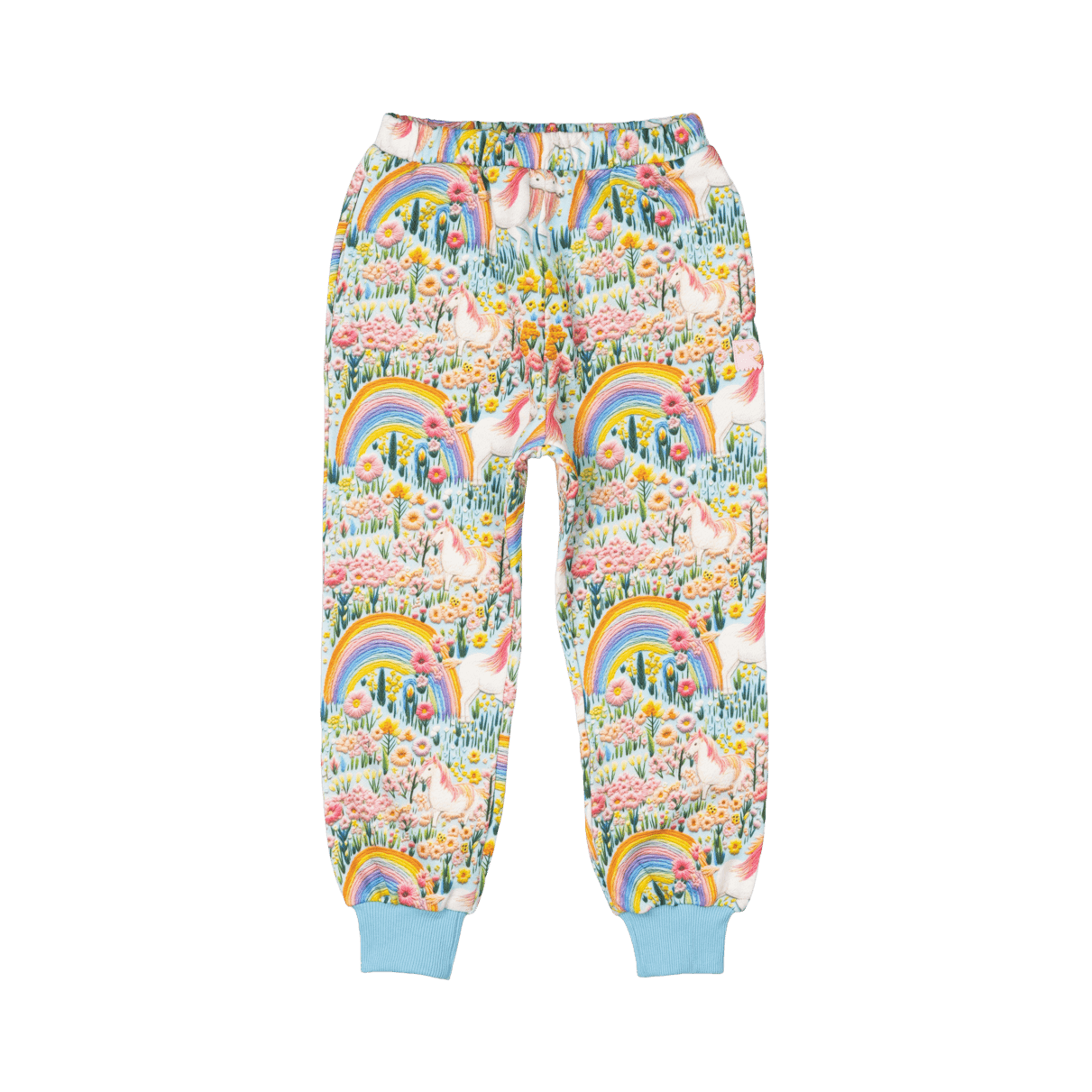 EMBROIDERED UNICORNS TRACK PANTS