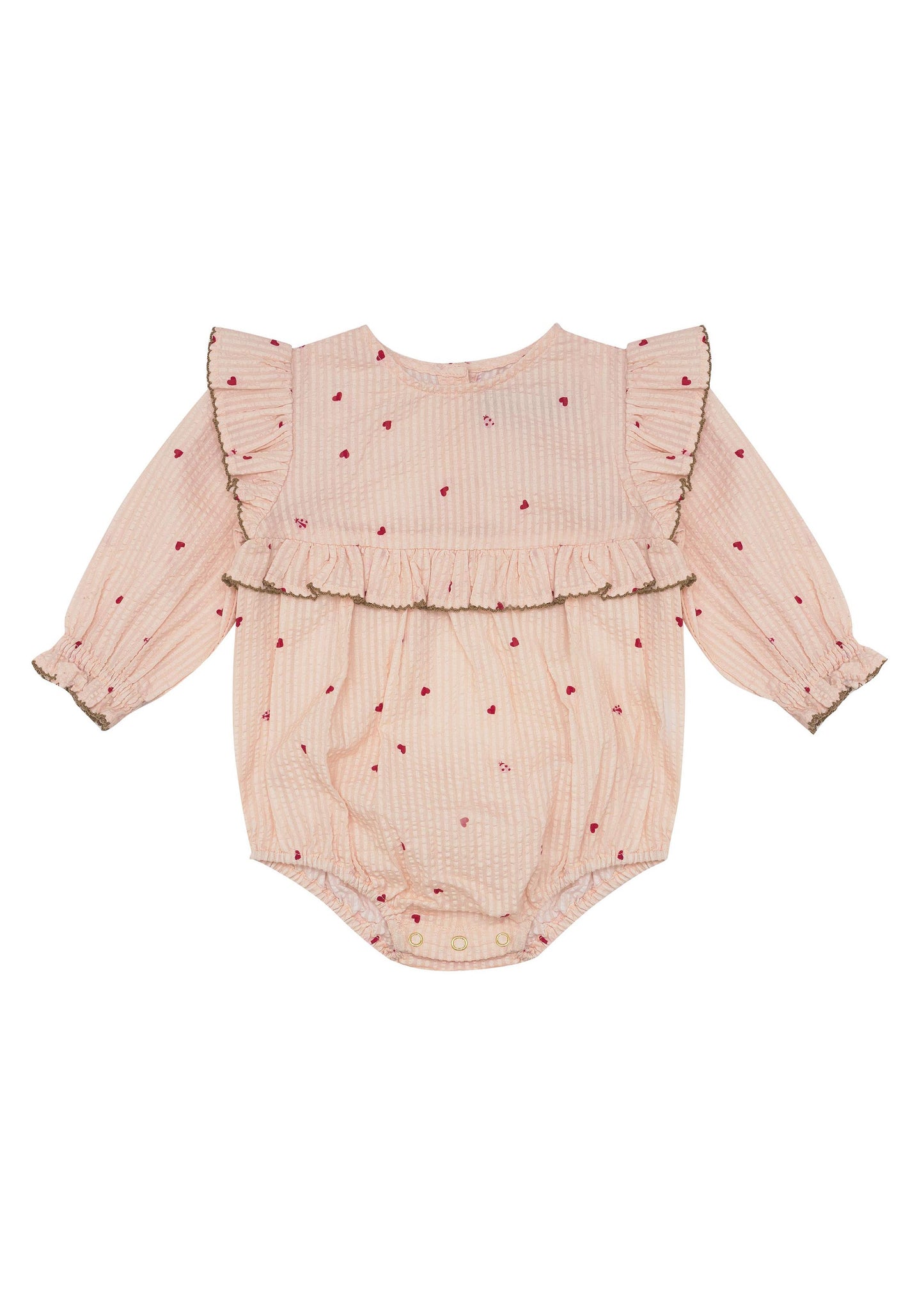 VALENTINE ROMPER - PIGGY PINK LOVE BUG