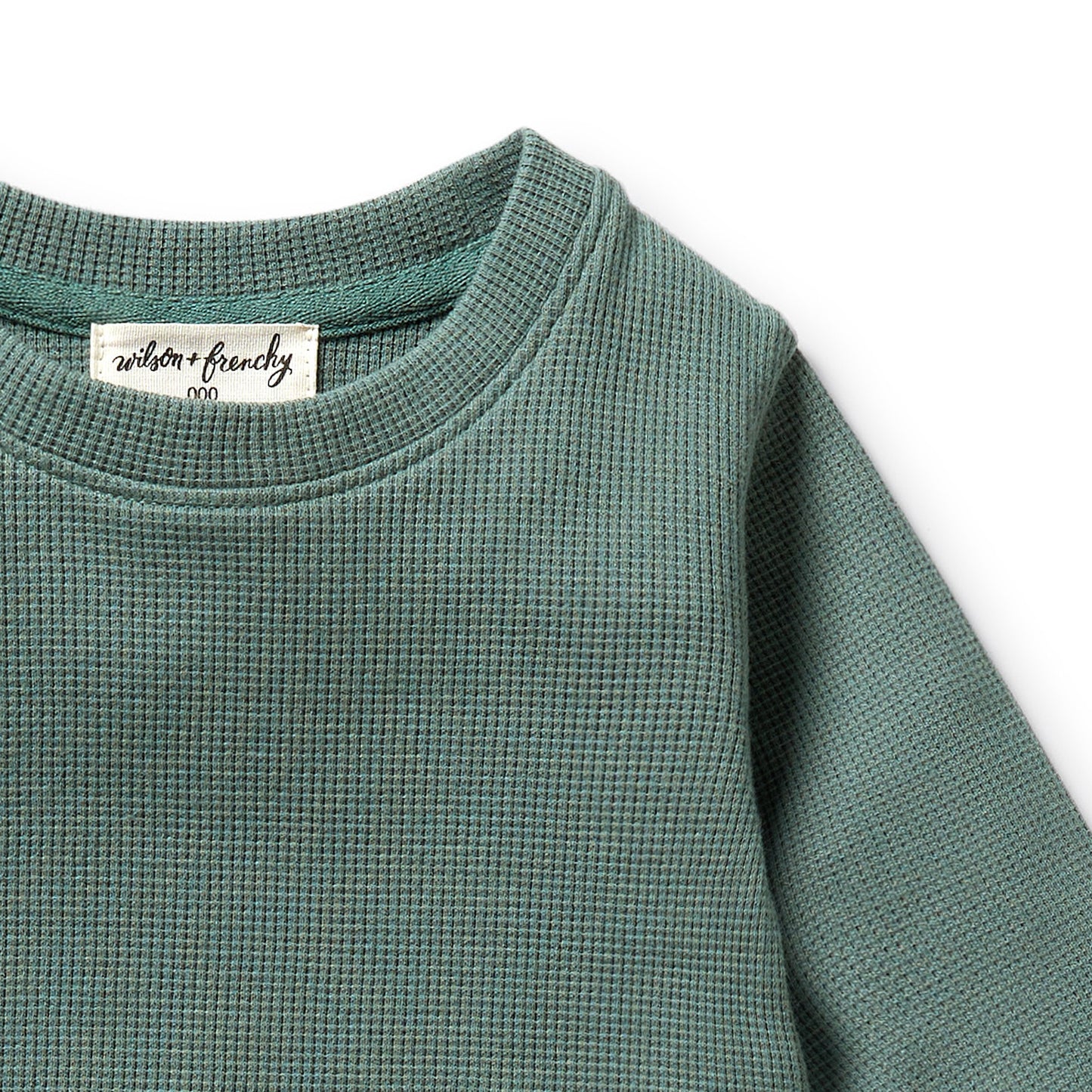 ORGANIC WAFFLE SET - PINE GREEN