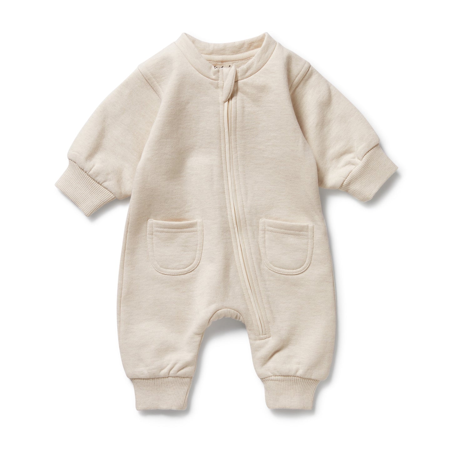 ORGANIC TERRY GROWSUIT - OATMEAL