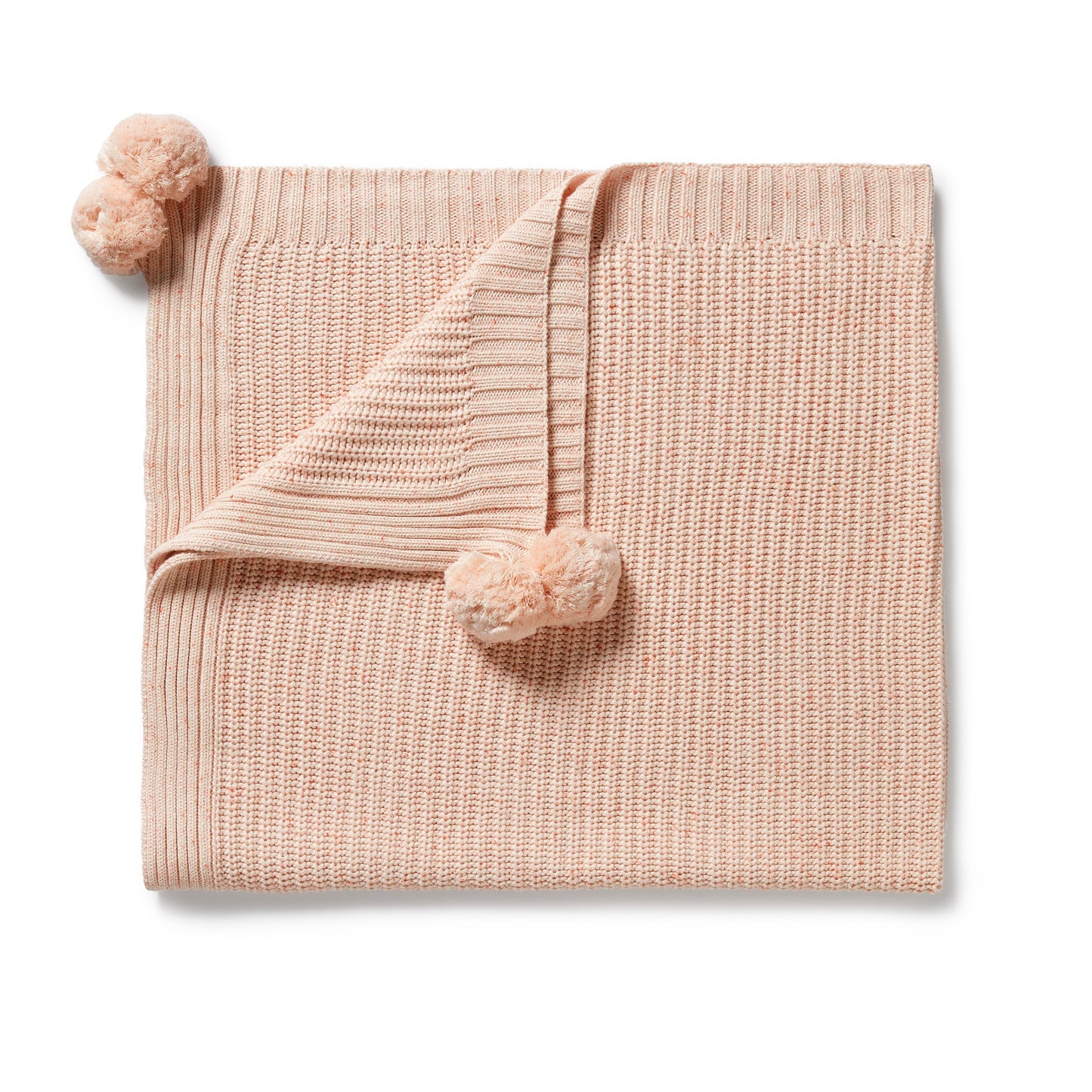 ORGANIC KNIT BLANKET - FAIRY FLOSS