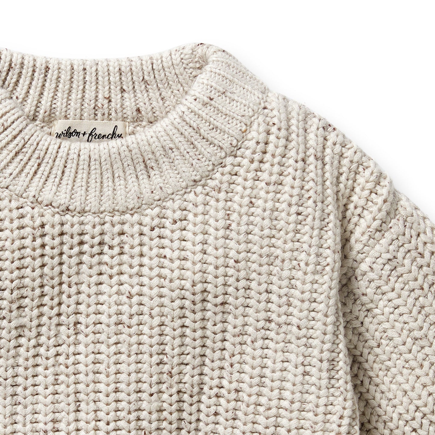 ORGANIC KNIT JUMPER - COOKIES & CREAM
