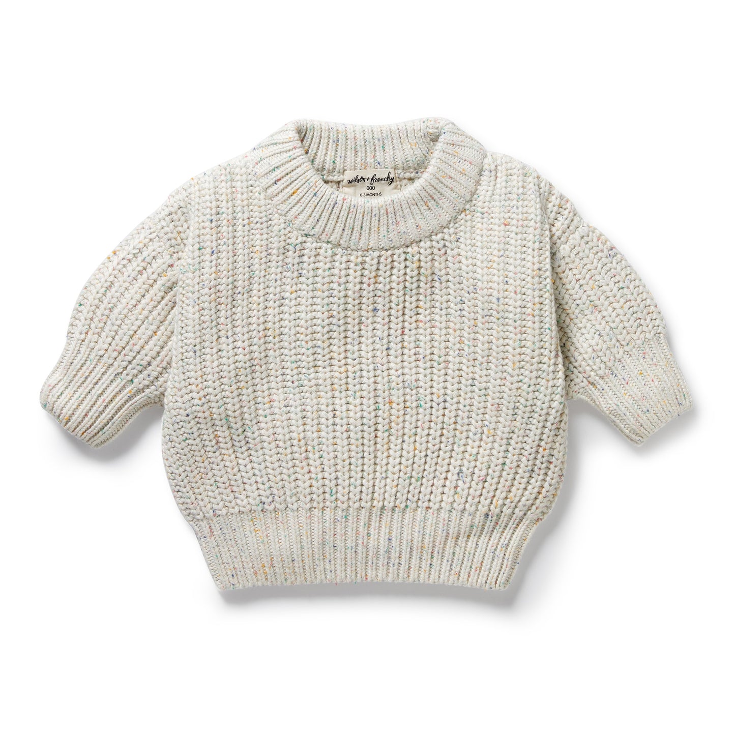 ORGANIC KNIT JUMPER - COOKIES & CREAM