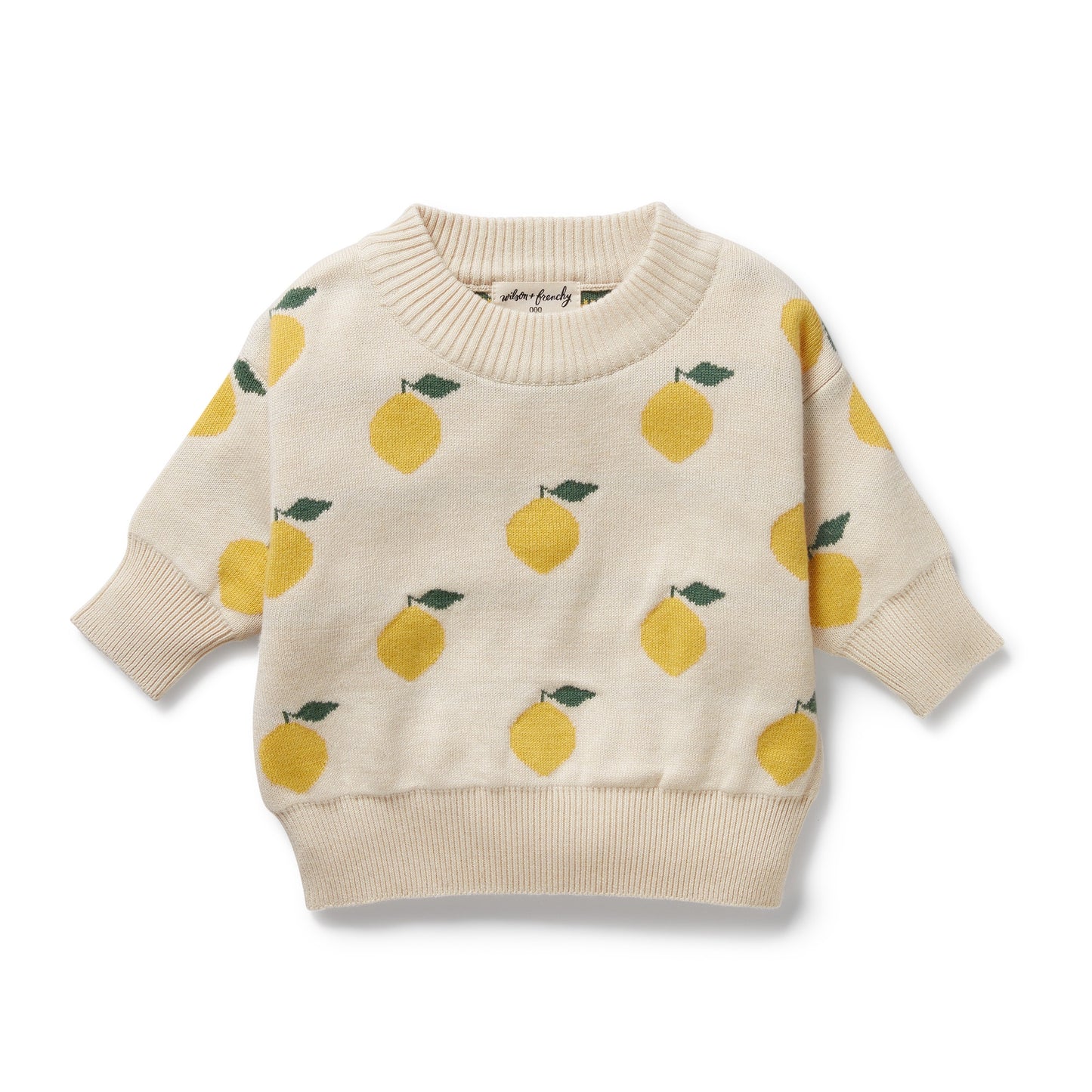 ORGANIC KNIT JACQUARD JUMPER - LEMONY