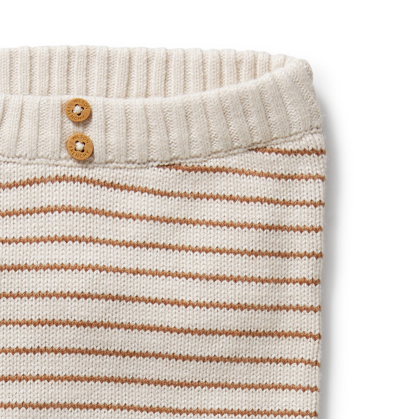 ORGANIC KNIT LEGGING - CINNAMON STRIPE
