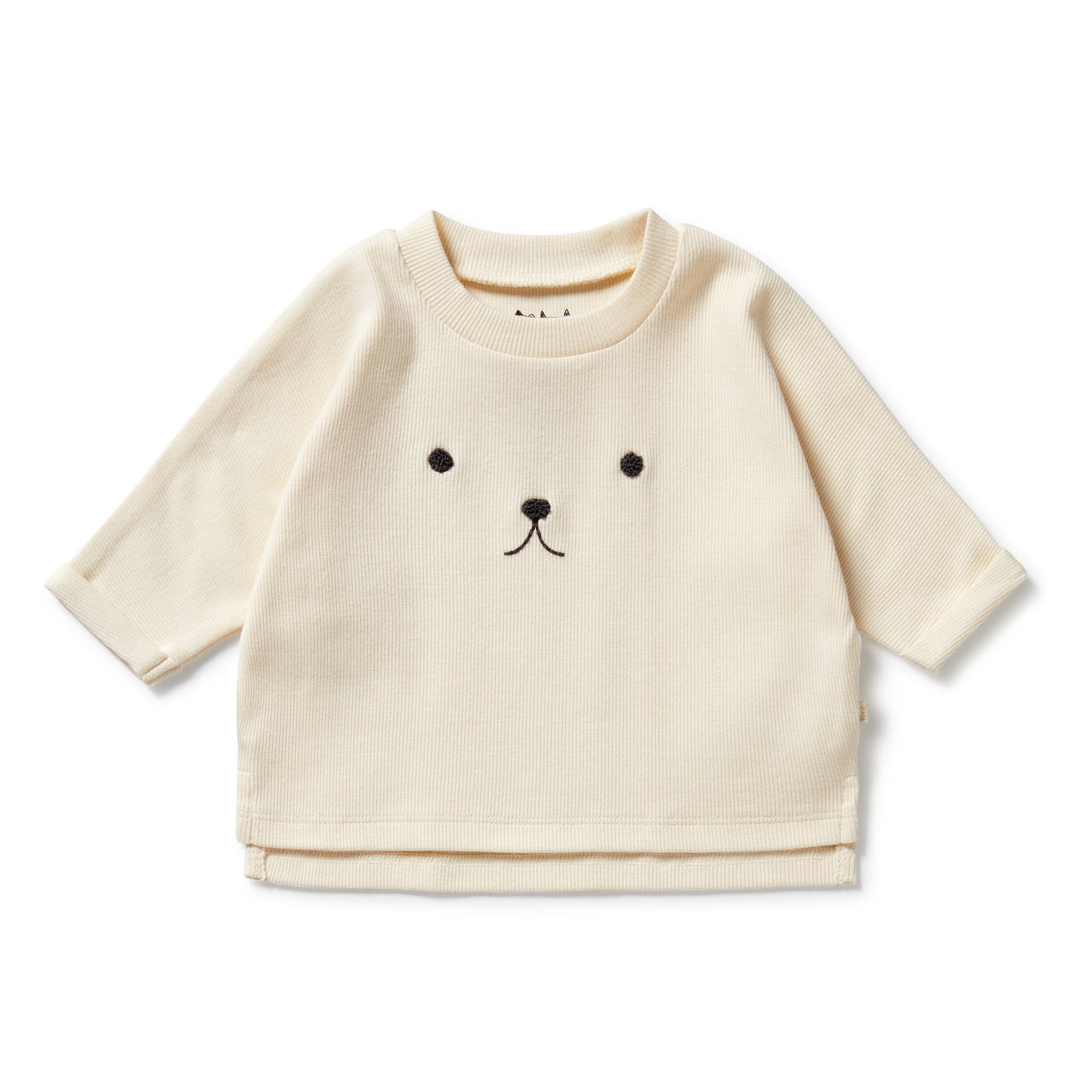 ORGANIC RIB LS TOP - BUTTERMILK