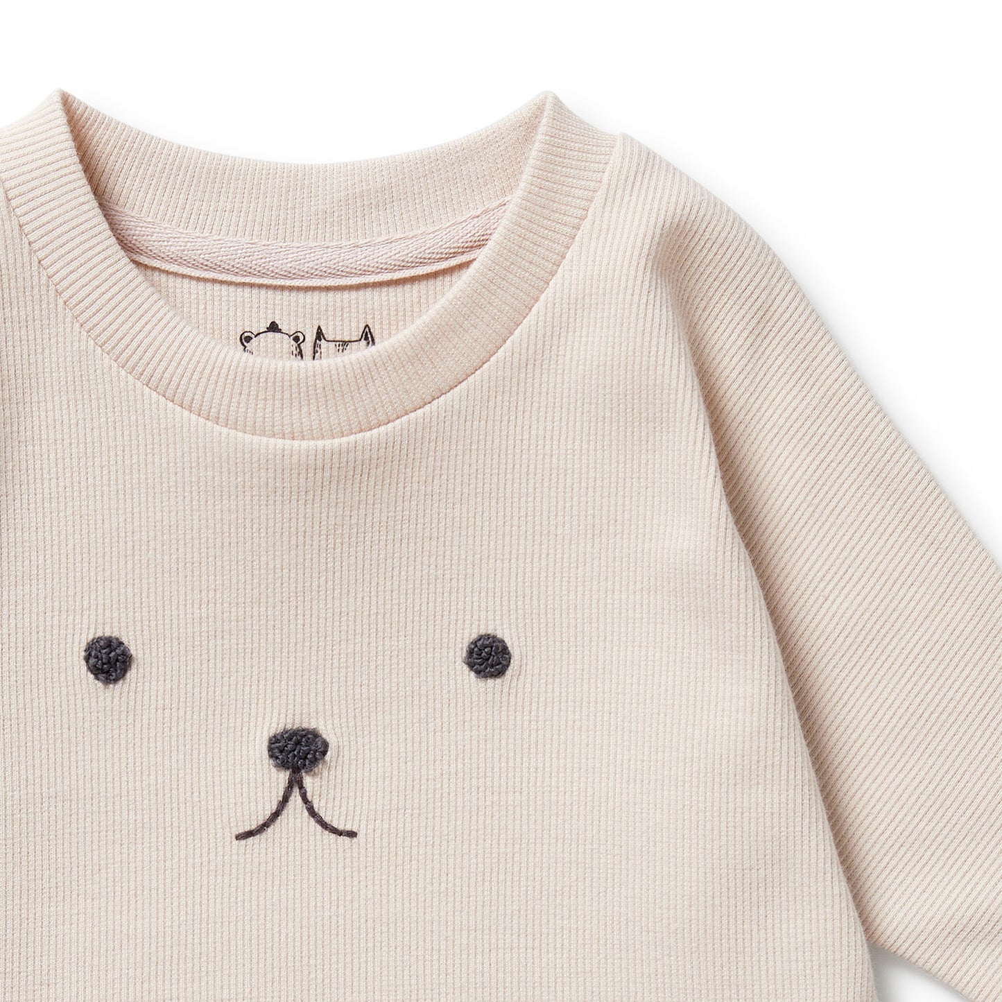 ORGANIC RIB LS TOP - BUTTERMILK