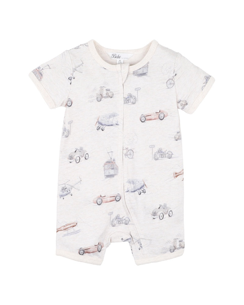 FINLEY PRINT SS ZIP ROMPER