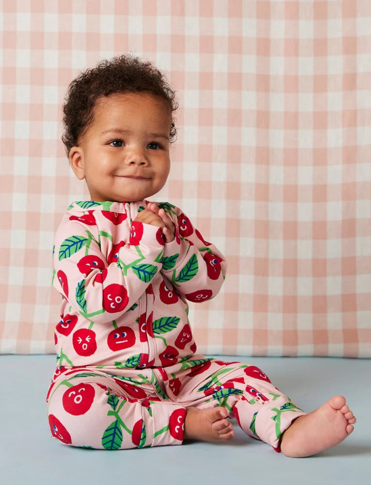 CHEEKY CHERRY LS ROMPER
