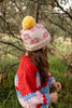 FLOWER POWER MERINO BEANIE - PINK