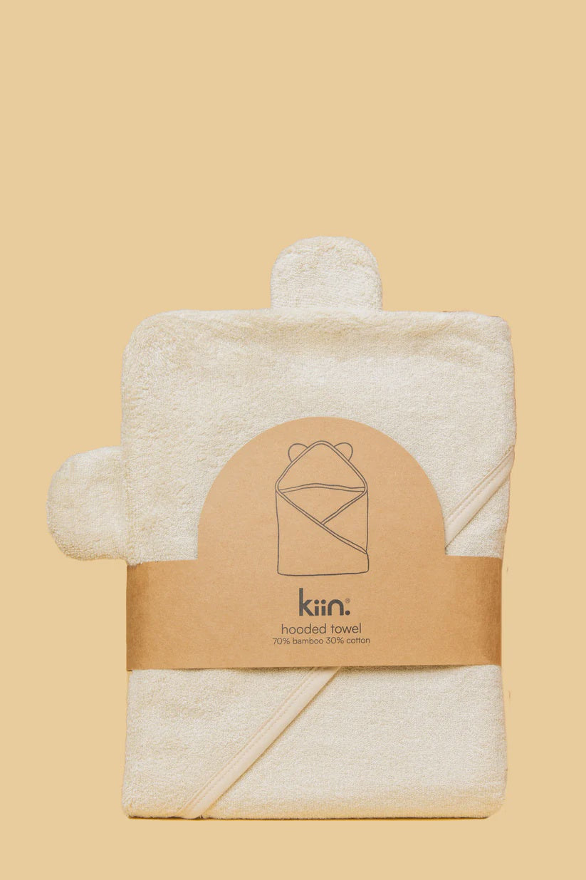 HOODED TOWEL - IVORY