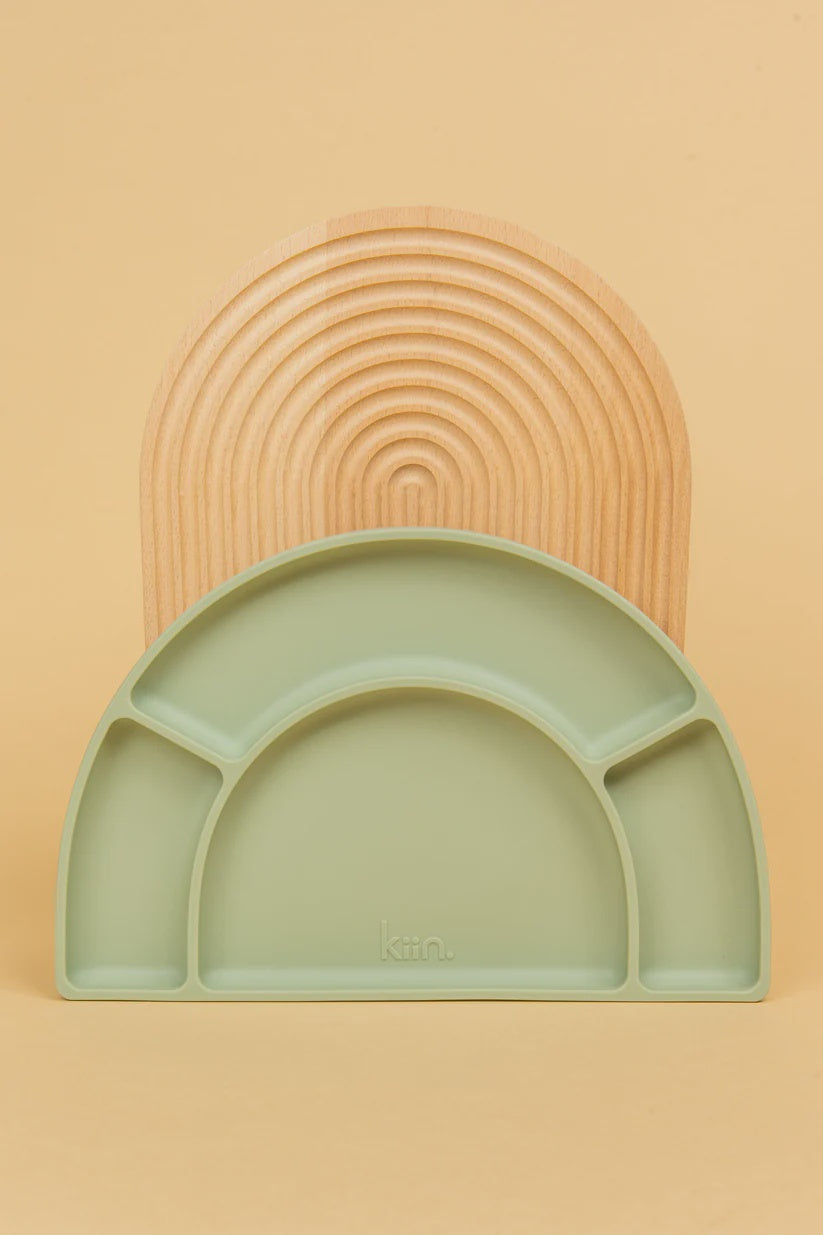 SILICONE DIVIDED PLATE - SAGE