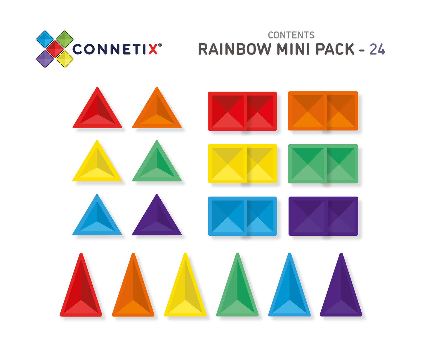 PRE ORDER CONNETIX 24 PC RAINBOW MINI PACK
