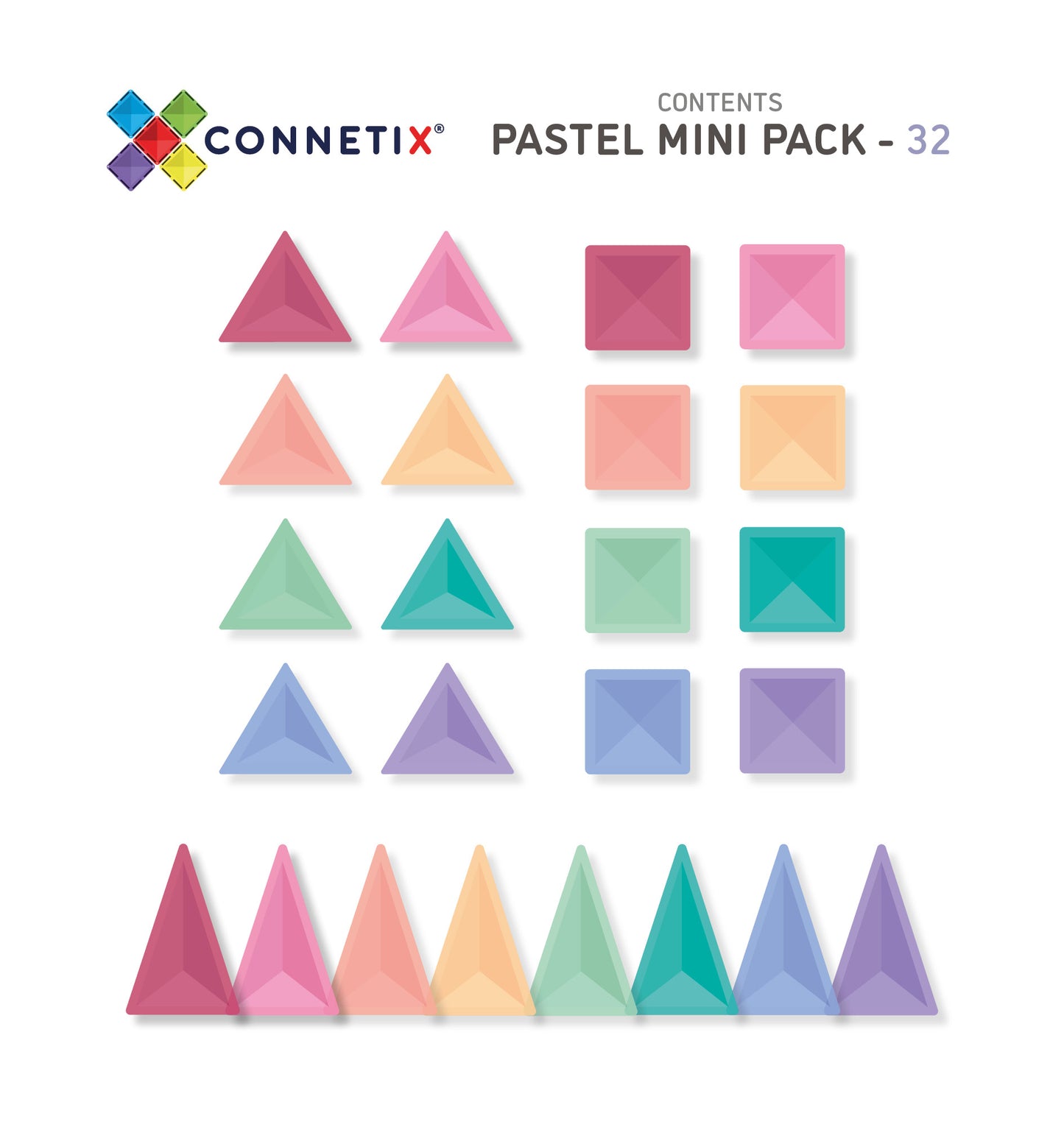 PRE ORDER CONNETIX 32 PC PASTEL MINI PACK