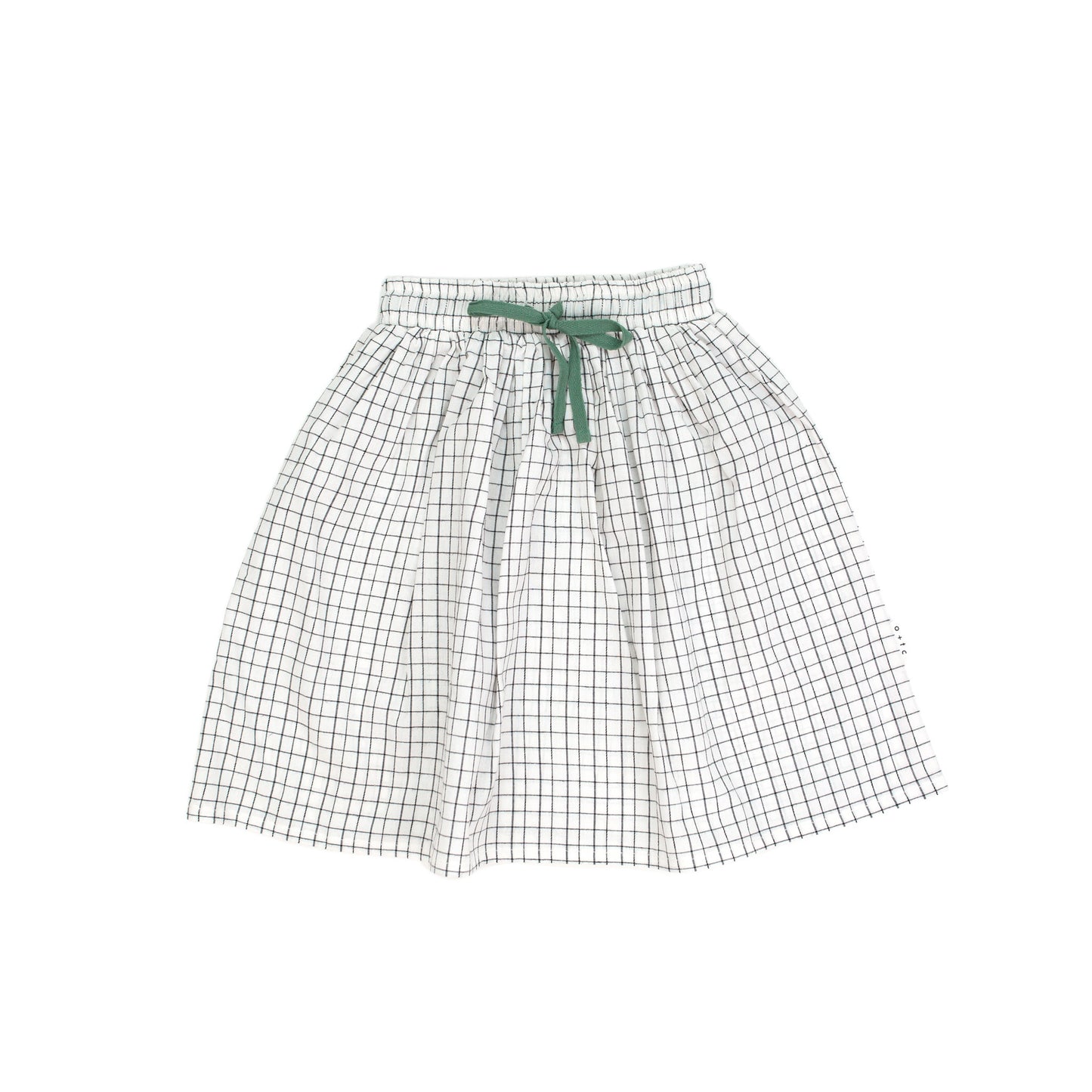 MONOCHROME MIDI SKIRT - WHITE