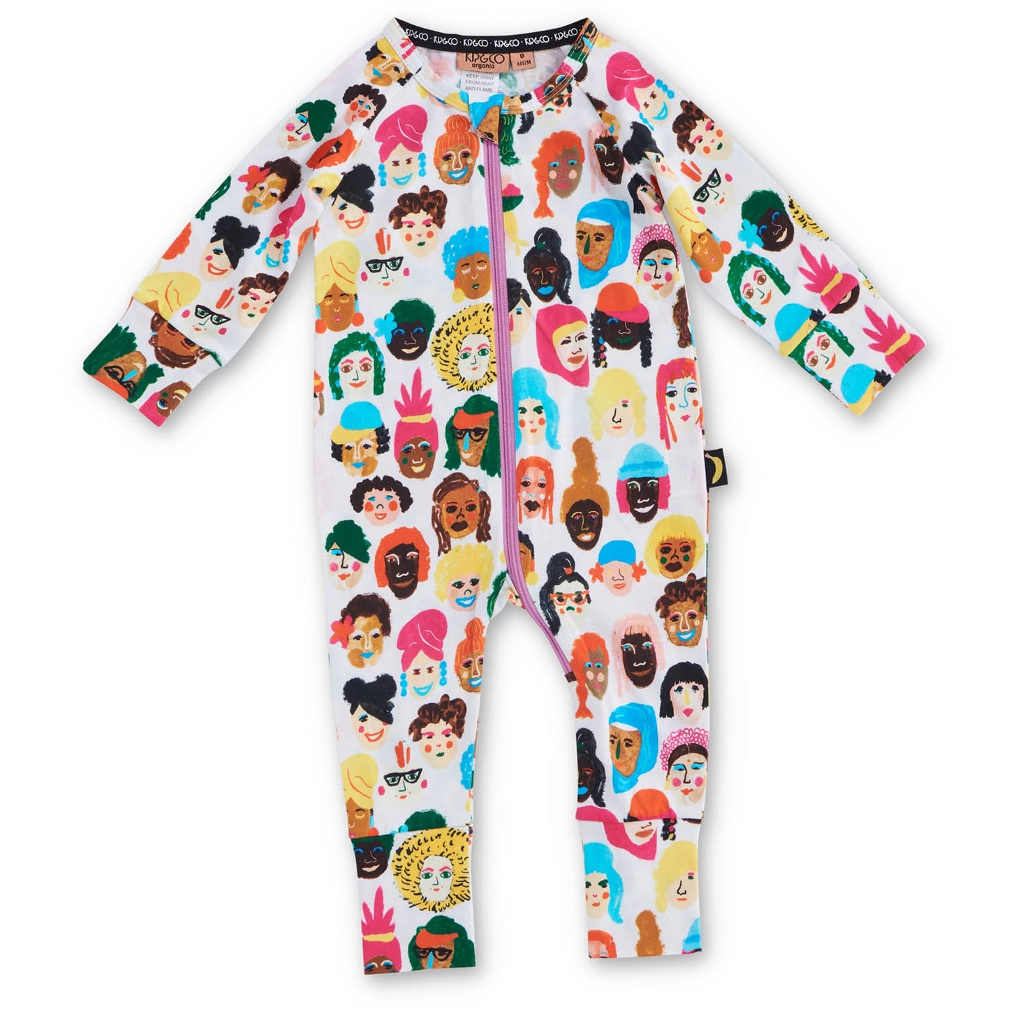 ORGANIC LS ZIP ROMPER - SISTERS