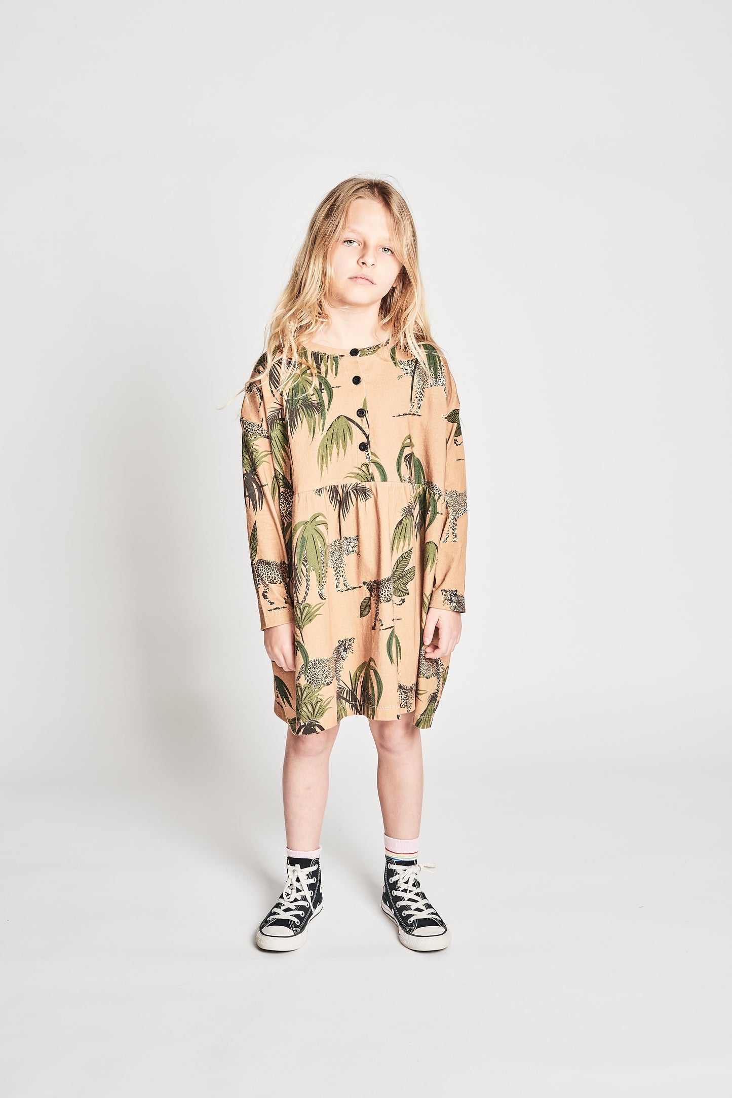 SERENGETI DRESS - PALM LEOPARD