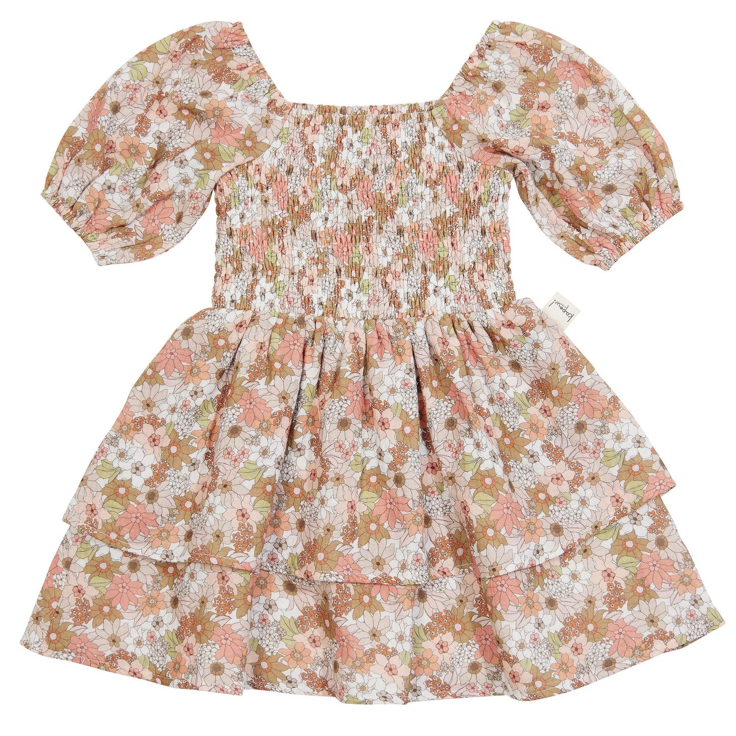SHIRRED DRESS - BOUQUET