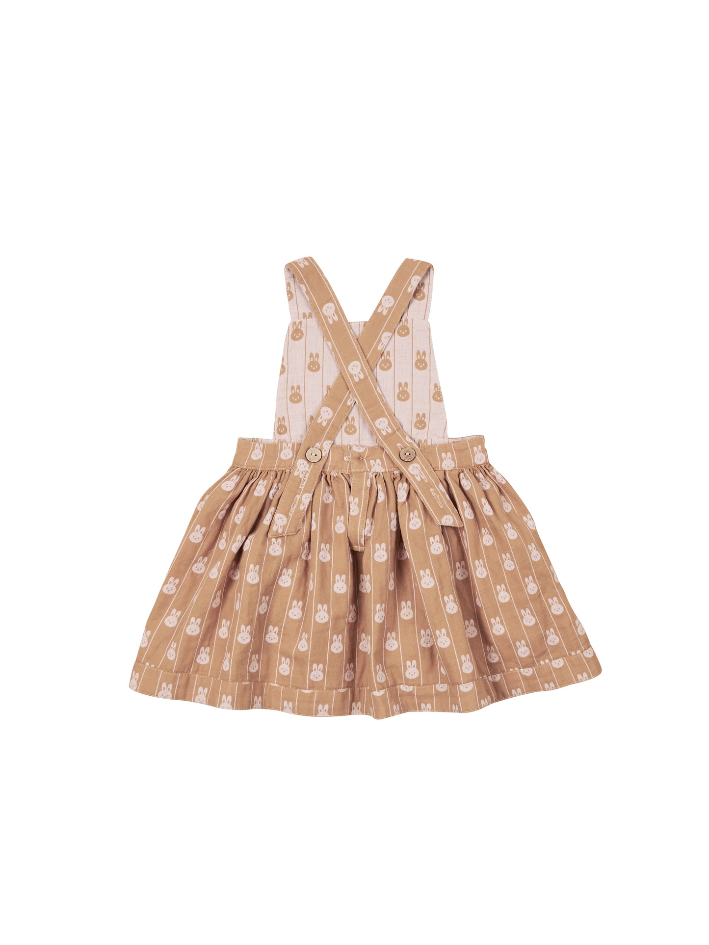 BUNNY STRIPE REVERSIBLE PINAFORE - ROSE & BISCUIT