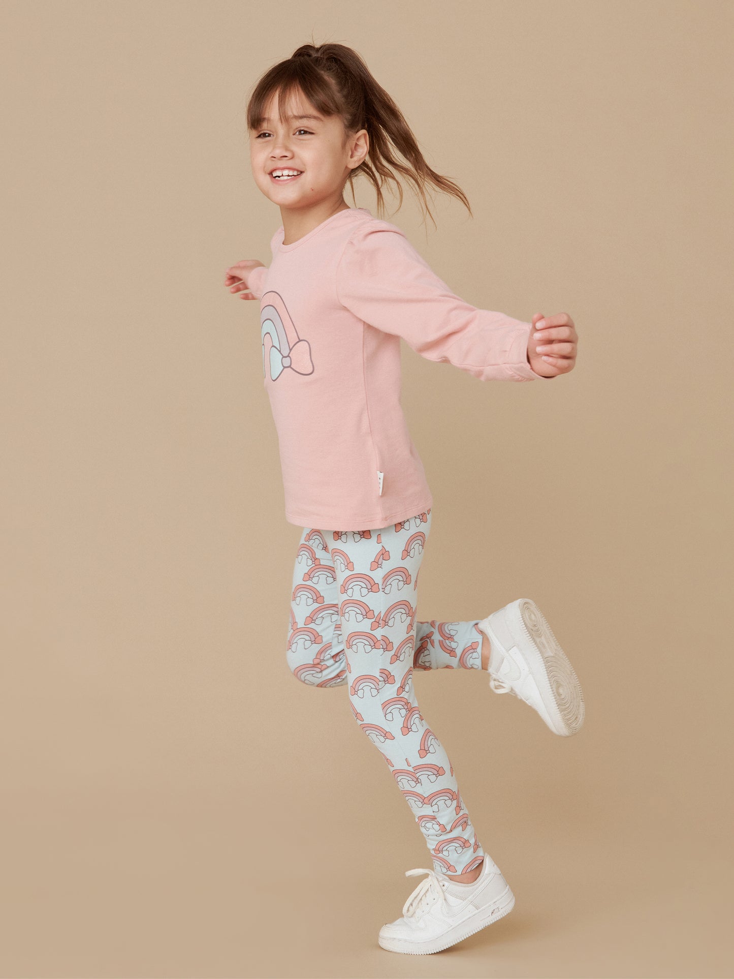 RAIN BOW PUFF TOP - DUSTY ROSE