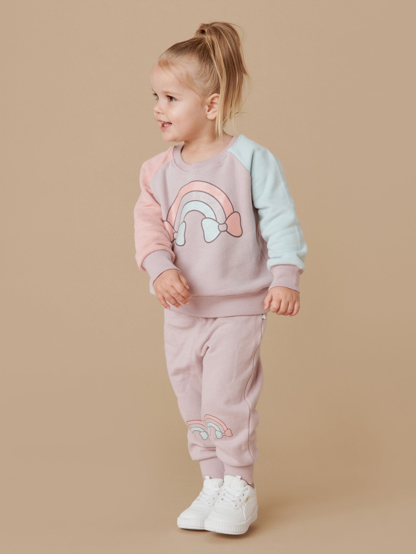 RAIN BOW KNEE RETRO TRACK PANT - MULTI