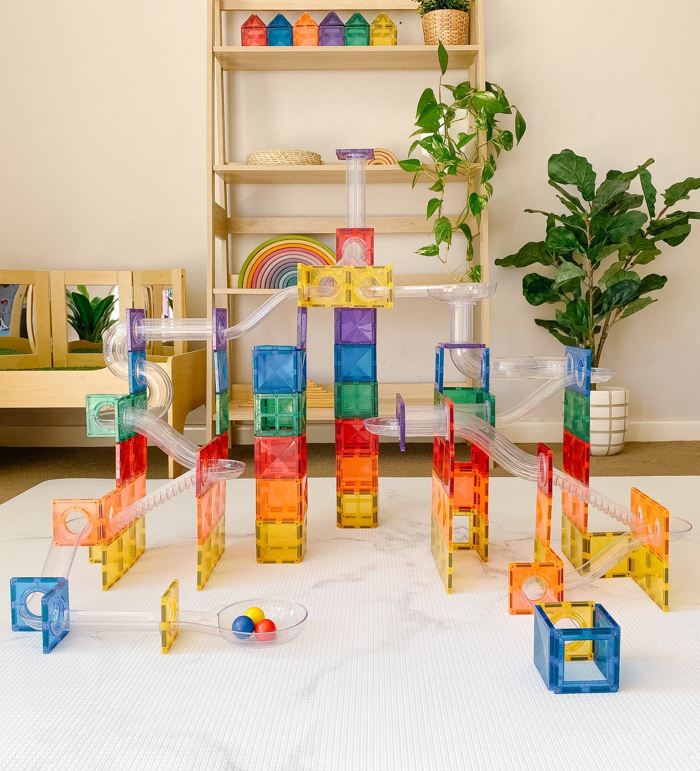 PRE ORDER CONNETIX 92PC BALL RUN - RAINBOW