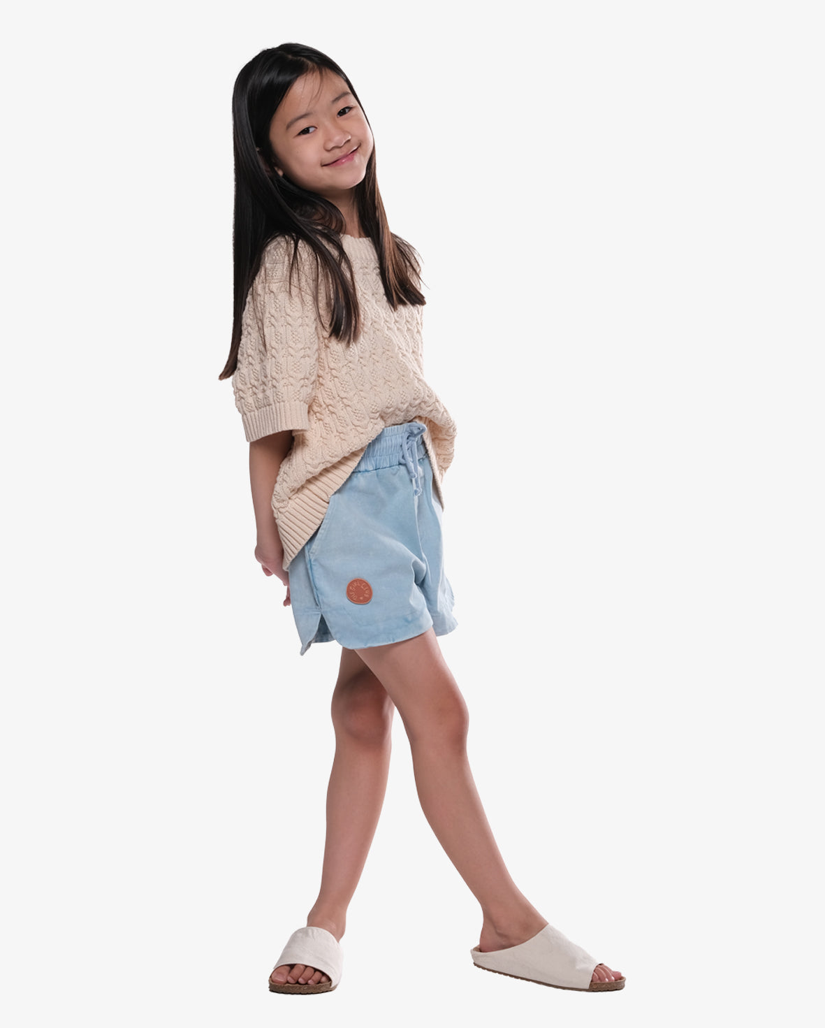 SIMPLE DENIM SHORTS - LIGHT BLUE DENIM