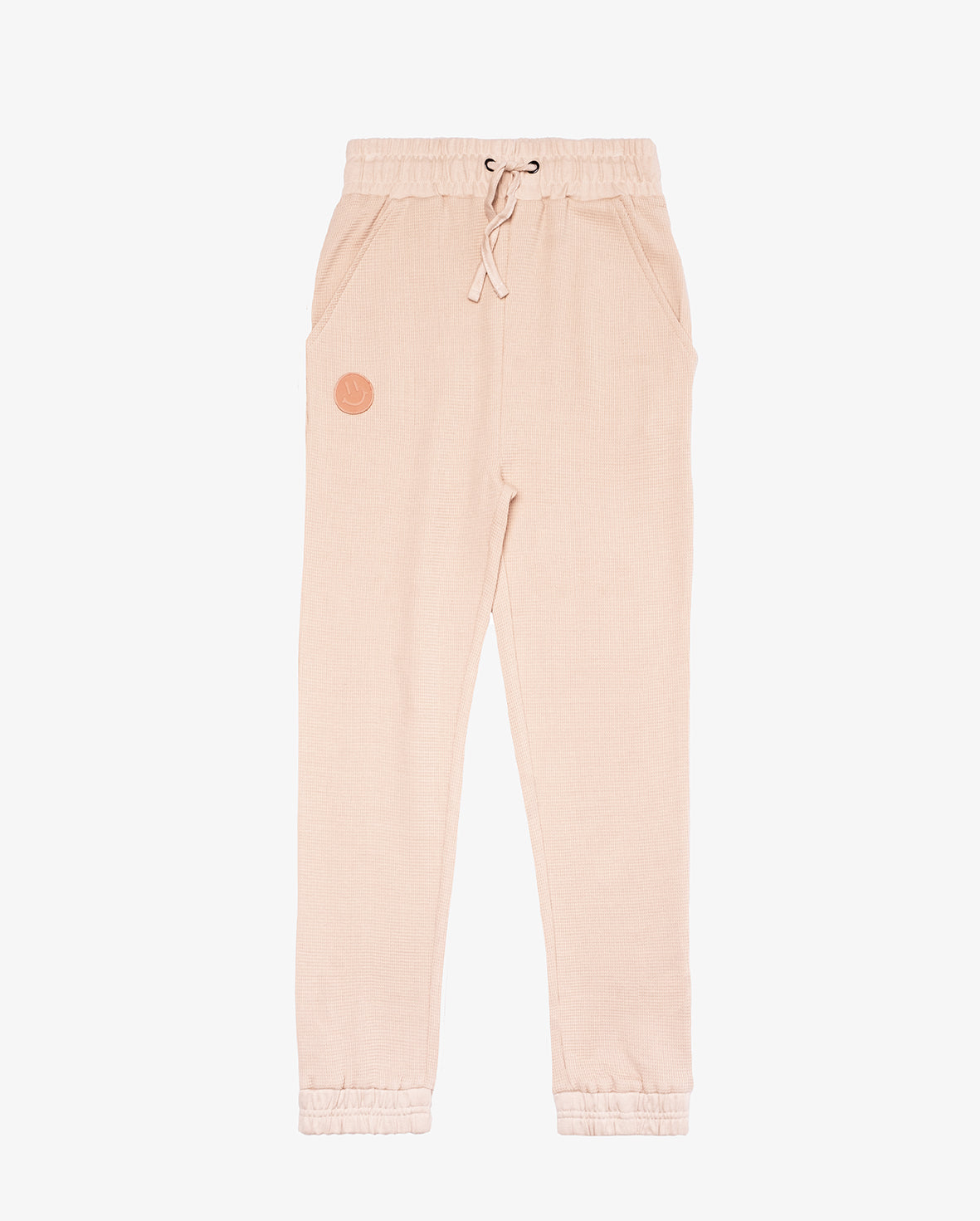 WAFFLE COTTON LOUNGE PANTS - LATTE
