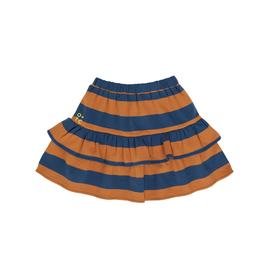 RUGBY STRIPE ABBY SKIRT - NAVY