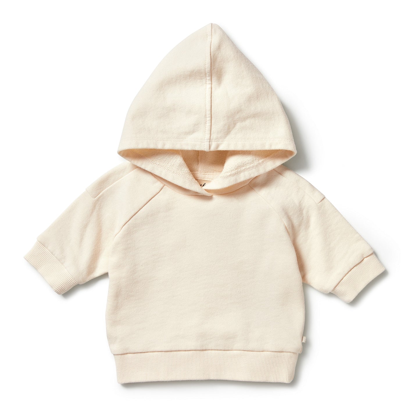 ORGANIC TERRY HOODED SWEAT - EGGNOG