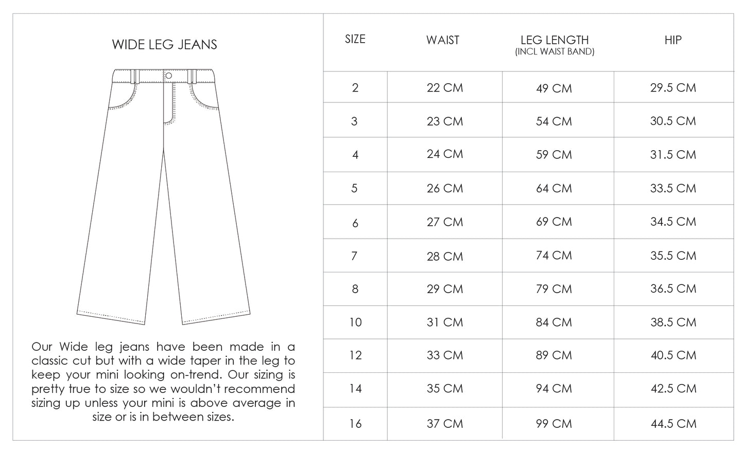 WIDE LEG DENIM JEANS - DARK DENIM BLUE