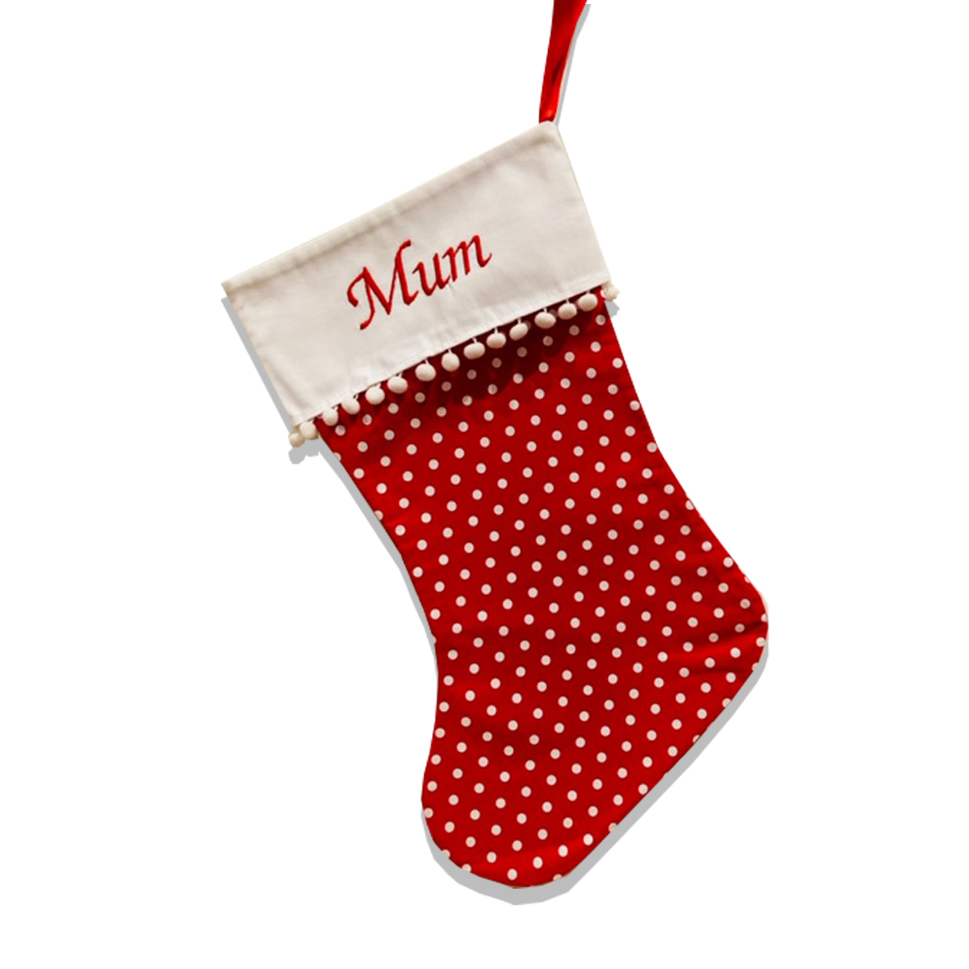 CHRISTMAS STOCKING - POLKA DOT