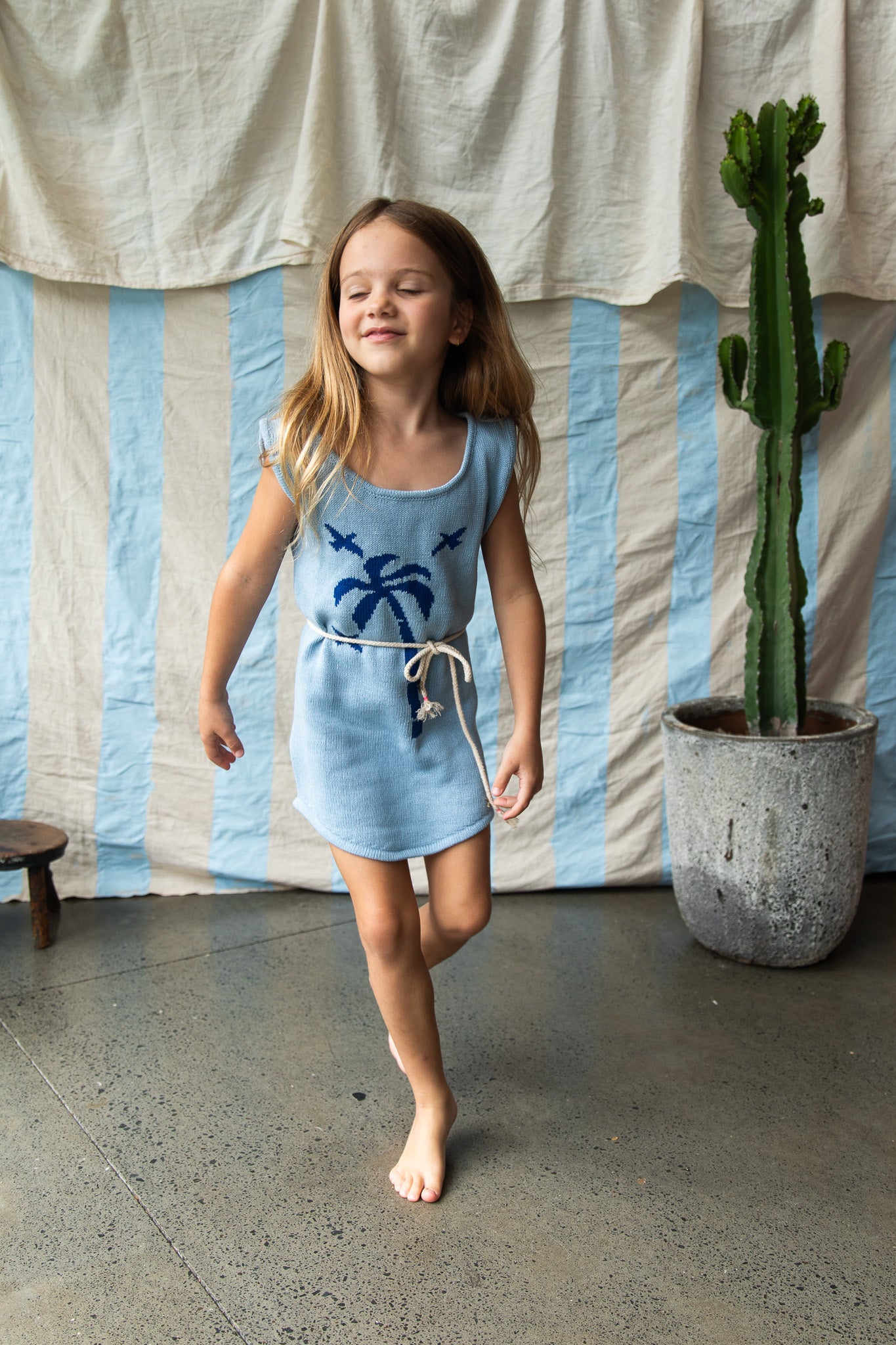 GINA DRESS - ISLAND BLUE