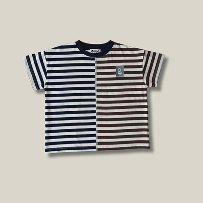 SPLIT STRIPE TEE