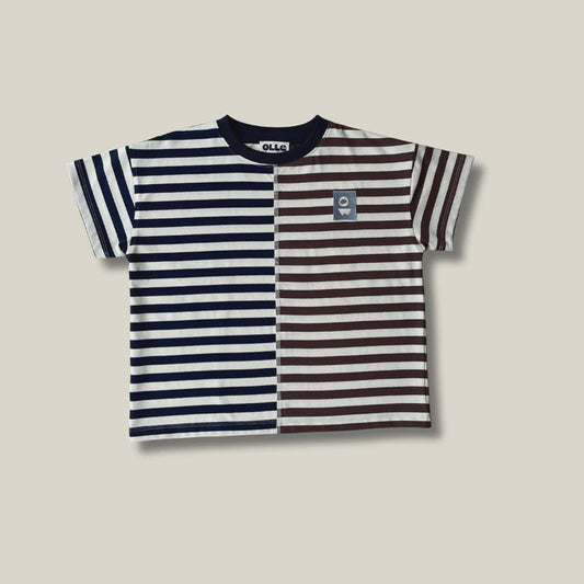 SPLIT STRIPE TEE