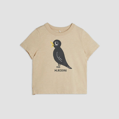 MINI RODINI BLACKBIRD T-SHIRT - BEIGE