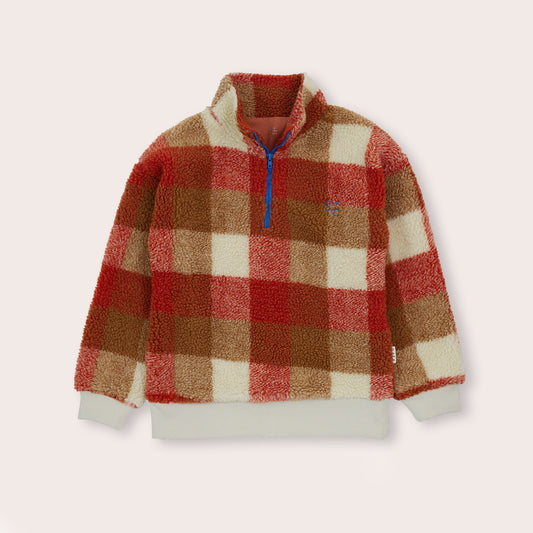 HORIZON LINED ZIP PULLOVER - OCHRE