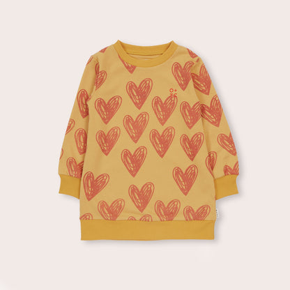 YOUNG HEARTS SWEATER DRESS - PEACH