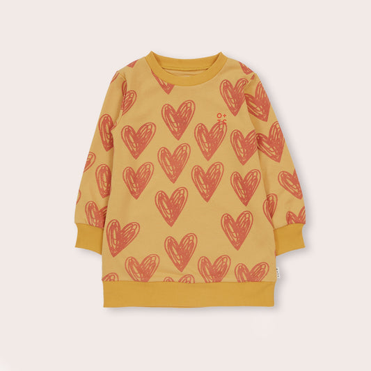YOUNG HEARTS SWEATER DRESS - PEACH